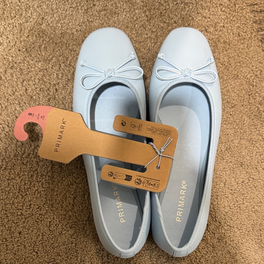Light Blue Ballet Flats